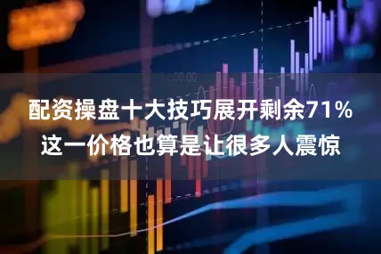 配资操盘十大技巧展开剩余71%这一价格也算是让很多人震惊